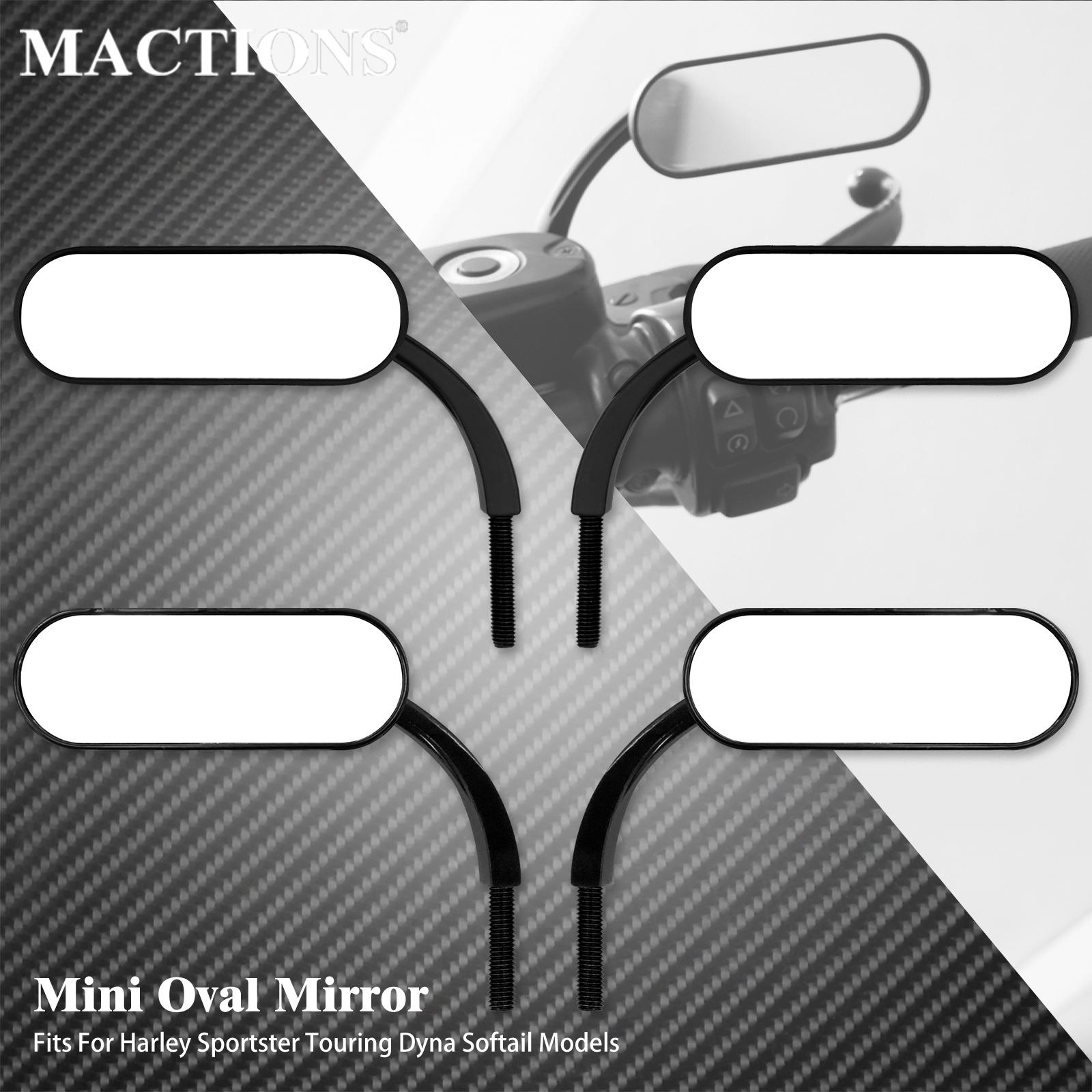 Mirror Extender Bar - Rétroviseur Latéral Ovale de Moto, Noir