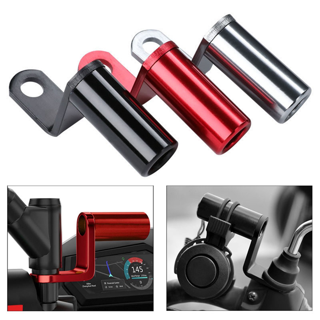 Mirror Extender Bar - Support de rétroviseur arrière en aluminium