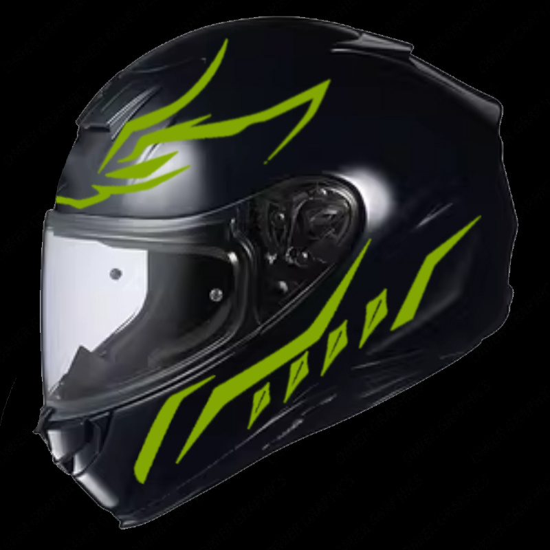 Motorcycle Gear Yellow - Autocollants décoratifs pour moto jaunes, rouges