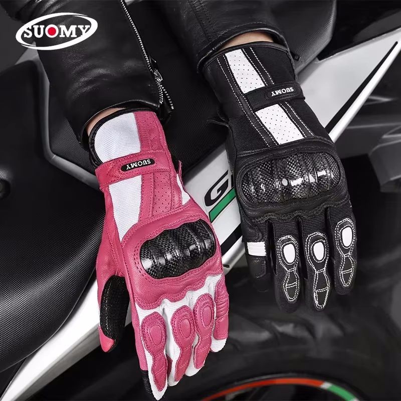 Xs Motorcycle Gear - Gants de moto en cuir SUOMY,