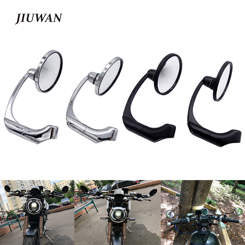 Mirror Extender Bar - Rétroviseur Latéral Chromé Réglable pour Moto,
