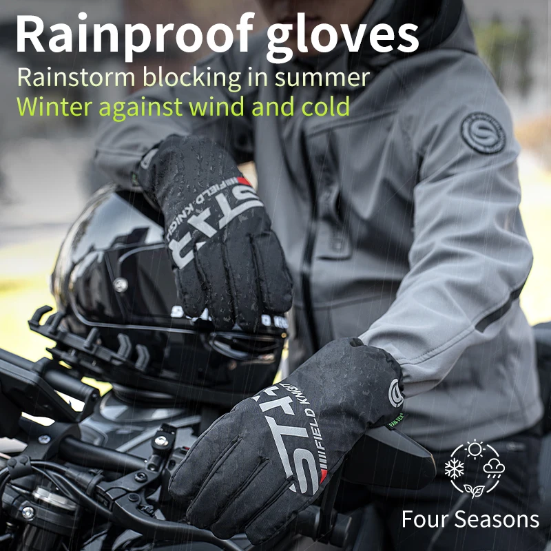 Xs Motorcycle Gear - Gants de moto imperméables pour printemps,