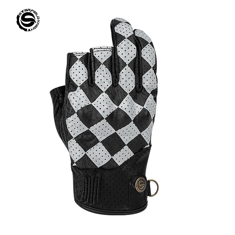 STAR FIELD KNIGHT SKG-566 Gant - Motorcycle Gear White avis et prix