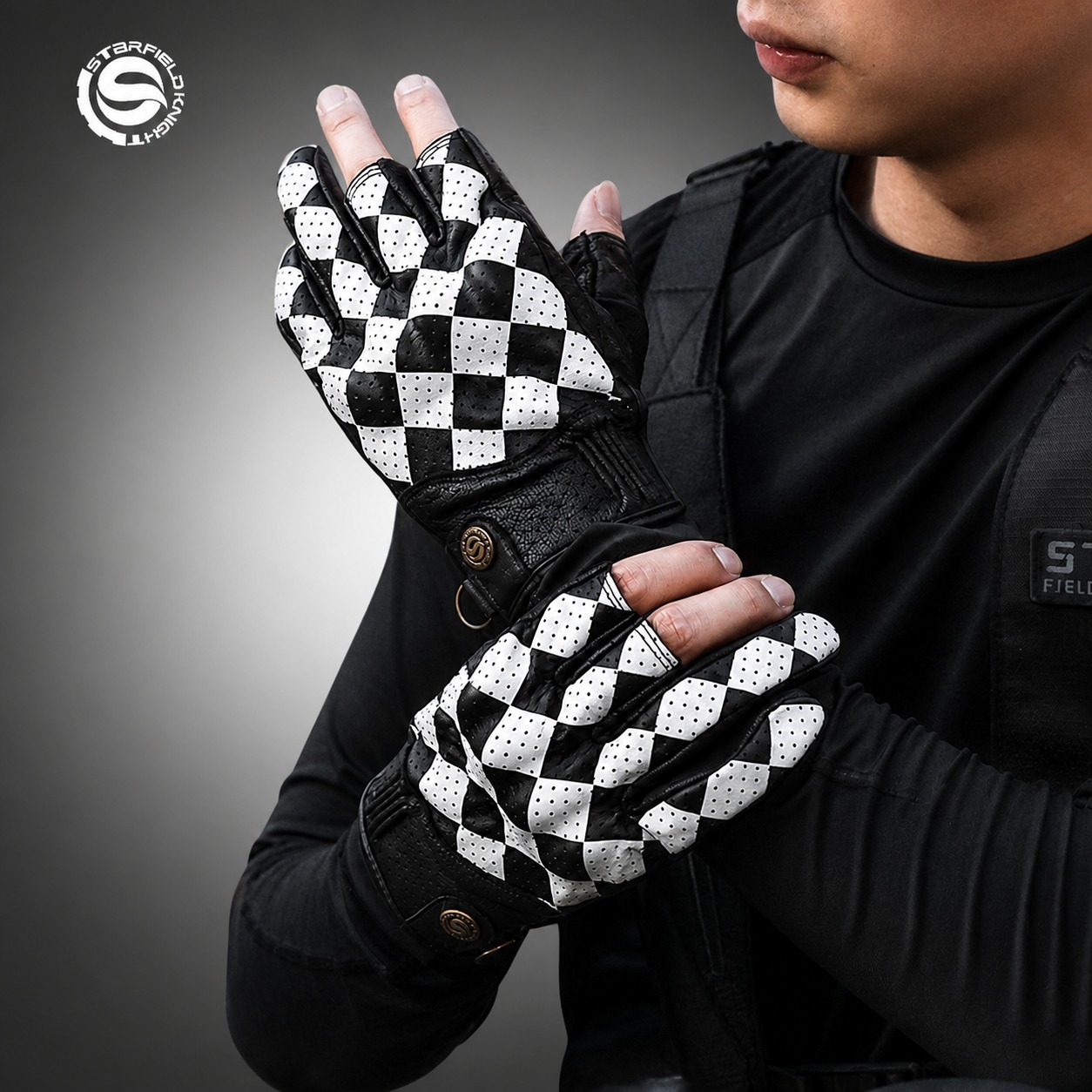 STAR FIELD KNIGHT SKG-566 Gant - Motorcycle Gear White avis et prix