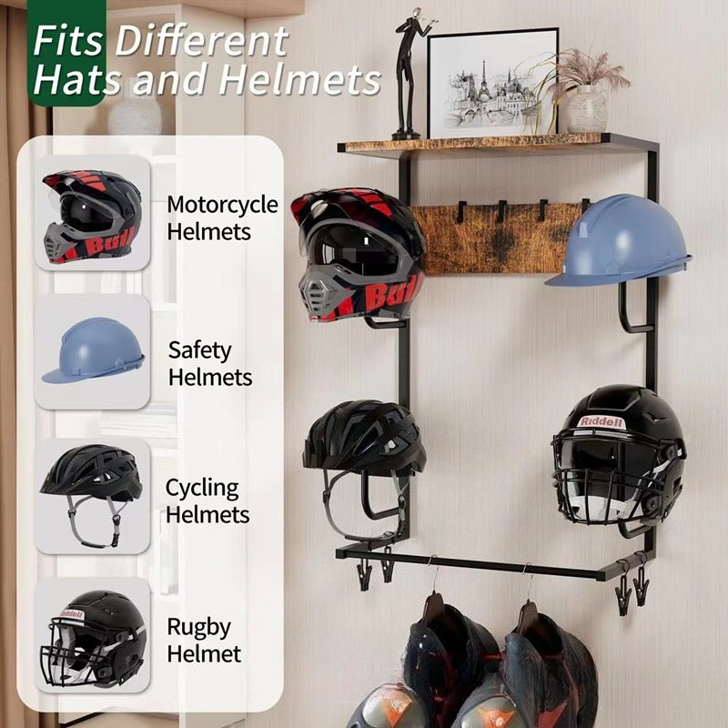 Support mural en bois pour cas - Motorcycle Gear Display Rack avis et prix