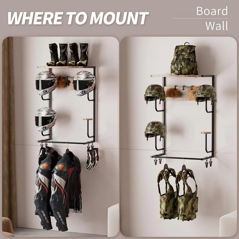 Support mural en bois pour cas - Motorcycle Gear Display Rack avis et prix