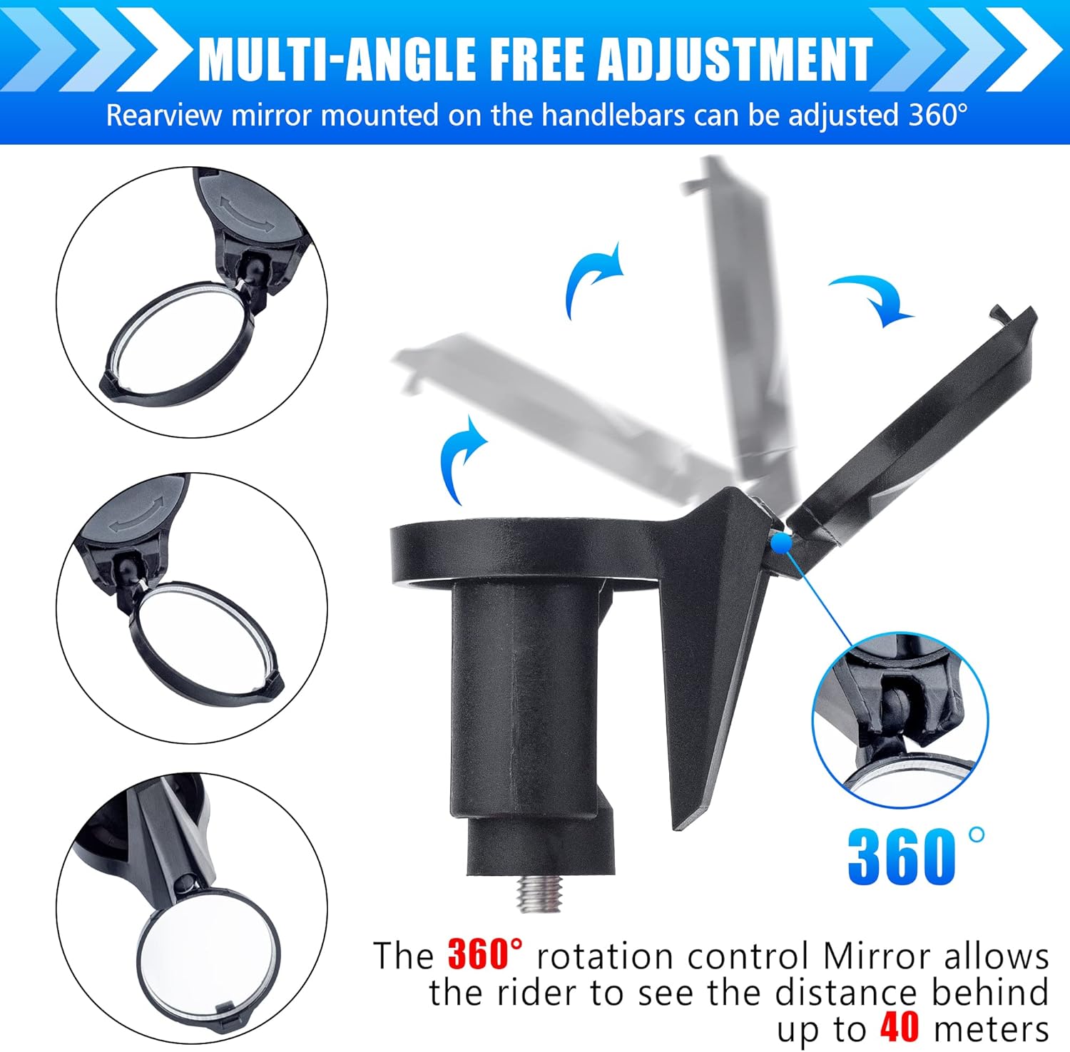 1/2 pièces Rétroviseurs de vél - Mirror Extender Bar avis et prix