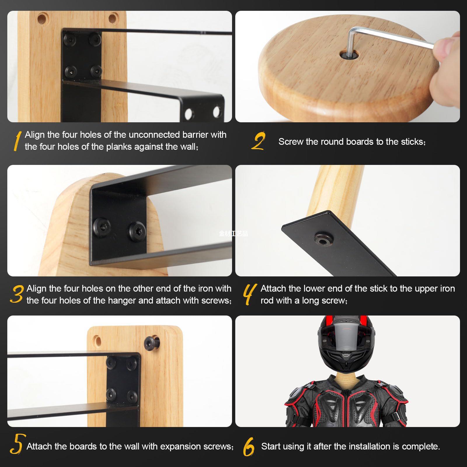 Support mural en bois pour ran - Motorcycle Gear Display Rack avis et prix