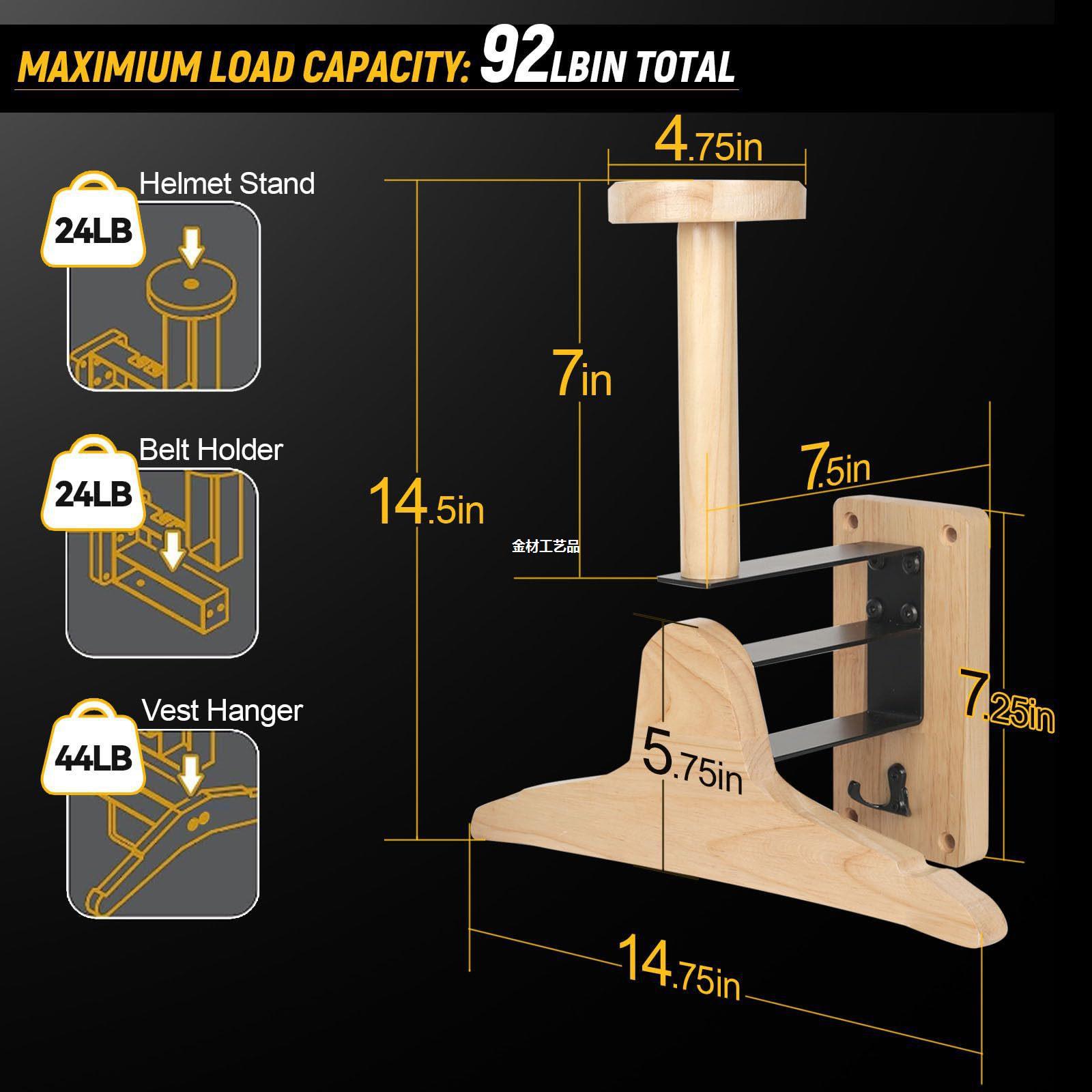 Support mural en bois pour ran - Motorcycle Gear Display Rack avis et prix