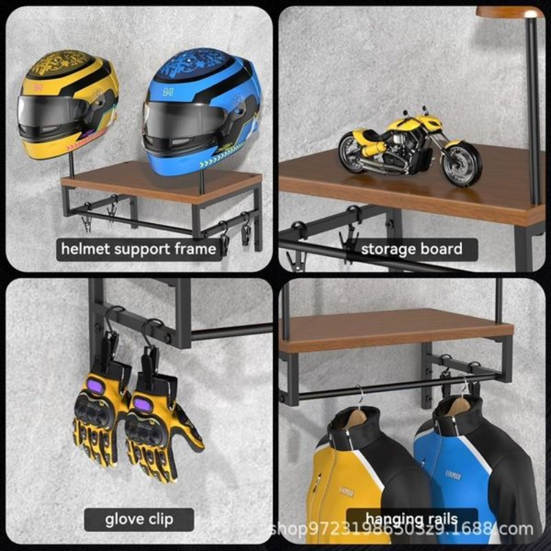 Support mural en bois pour cas - Motorcycle Gear Display Rack avis et prix